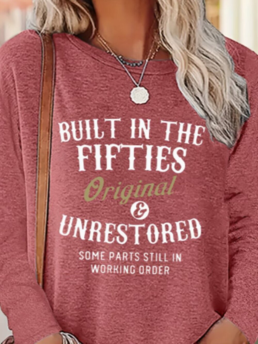 Women's "Born in the Fifties" Long Sleeve T-Shirt Size XL